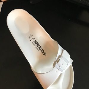 Birkenstock white slides